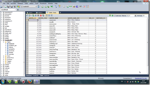 [SQL] ฐานข้อมูลวัด-ตำบล-อำเภอ-จังหวัด-ภาค-รหัสไปรษณีย์ 77 จังหวัด (ภาษาไทย+ภาษาอังกฤษ) Full Version