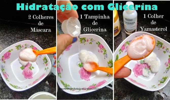 Hidratação de Glicerina para cabelos Hidratação de Glicerina para cabelos