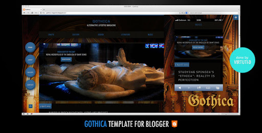 Gothica–All Purpose Dark Template For Blogger CMS - Blogger Blogging