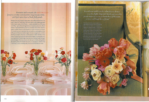 This was my floral inspiration. I wanted loose, natural looking arrangements that were vibrant in color.