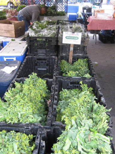 Leafy, slightly bitter broccoli raab