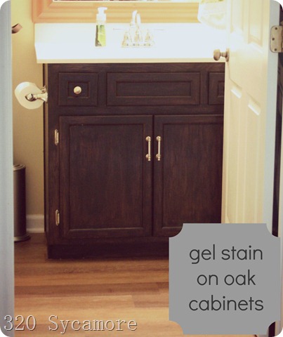 gel stain oak cabinets