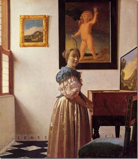Giovane donna in piedi al virginale, 1670-1673 ca. - The National Gallery, Londra