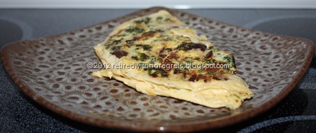 Another broccoli omelet - served Another broccoli omelet - served