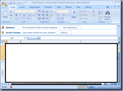 creating a signature in excel