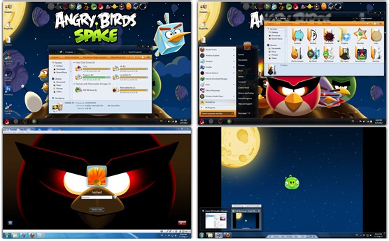 Angry Birds Space Skin Pack for Windows 7