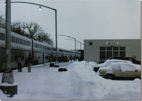 Amtrak Depot in Minot, North Dakota in December 2002