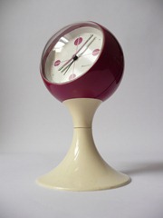 Blessing, West Germany alarm clock, maroon