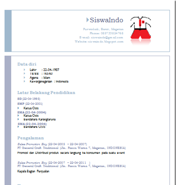 cv word template