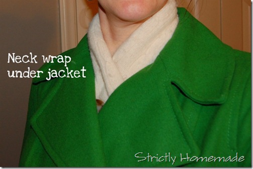 Neck wrap under jacket