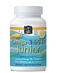 Click here to compare Nordic Naturals - Omega 3-6-9 Junior Lemon, 180 softgels,Nordic Naturals