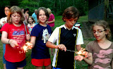 Kids and sparklers.