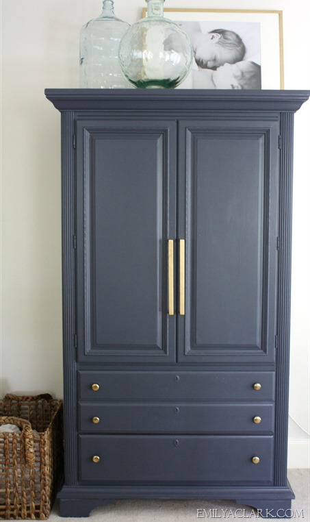 painted blue armoire