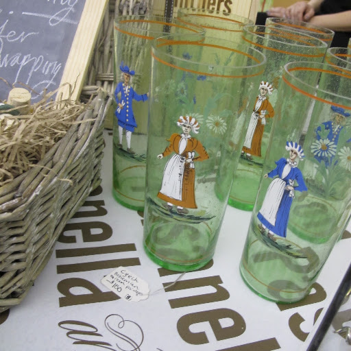 and vintage glassware...