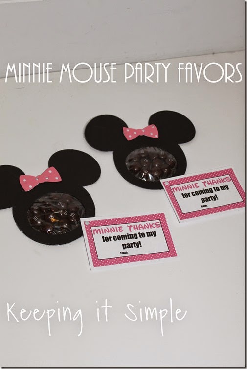 Minnie Mouse Birthday Party Favor with Printable