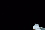 Pitch black.  Herman steers in the dark back to the lodge.