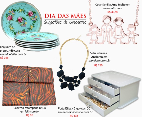 Presentes para Dia das Mães: Dicas e sugestões para comprar online. presente para dia das maes1