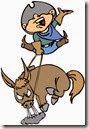 bull riding cartoon