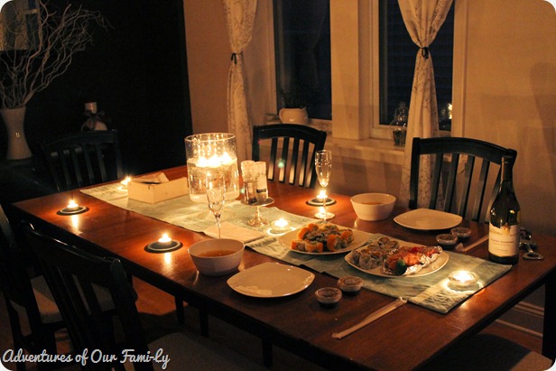 valentine's date sushi table valentine's date sushi table