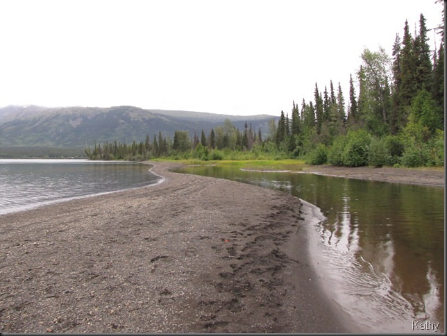 at the end of the lake