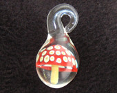 Realistic Red Spotted Mushroom Pendant | EmergentGlassworks | Etsy.com