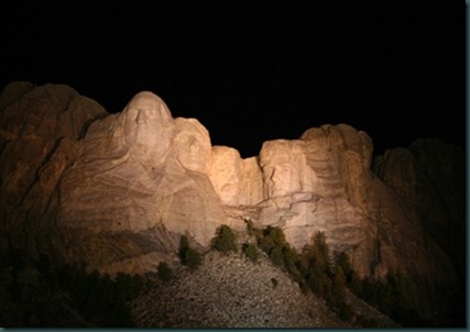 Rushmore at night