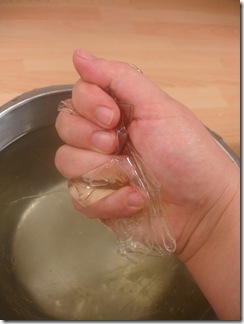 Blötlagd gelatin