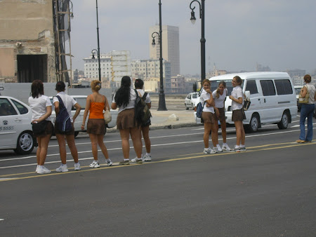 Hitch hiking is a national sport in Cuba