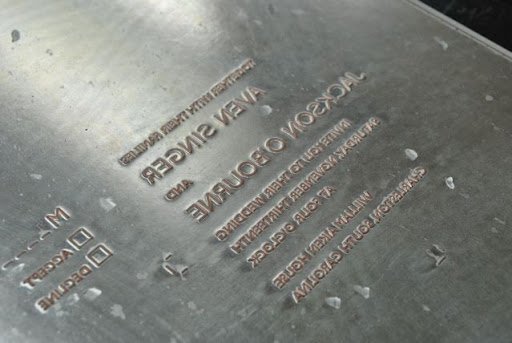 Here's a close-up of the invitation plate.