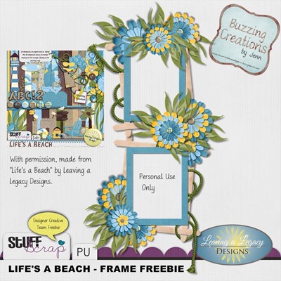 Leaving a Legacy Designs - Life's a Beach - Frame Freebie Preview