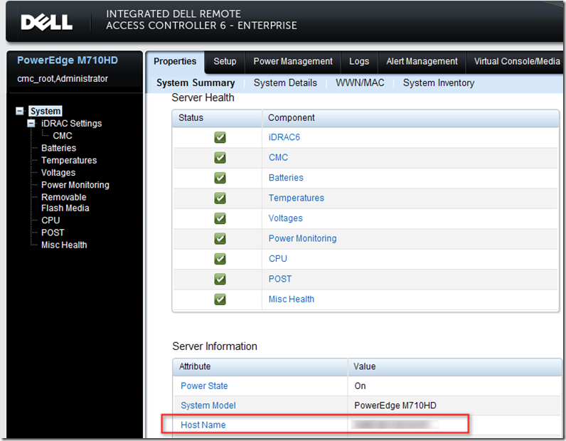 About Roy How to update HOSTNAME on Dell IDRAC for PowerEdge M710HD server