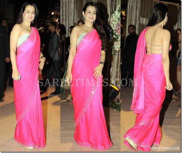 Amisha_Patel_Pink_Saree