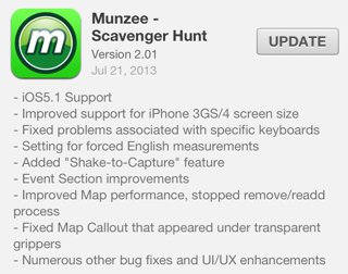Munzee201ios.png Munzee 2.01 for iOS