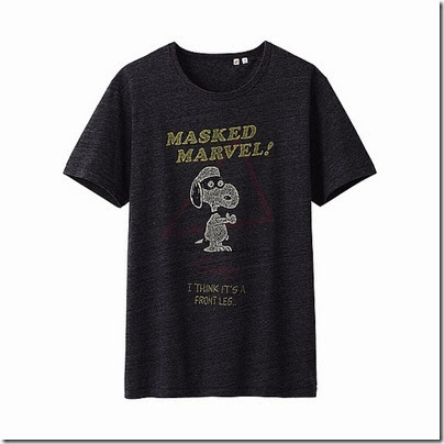 UNIQLO Man Peanuts Graphic Short Sleeve T-shirt Dark Grey 02