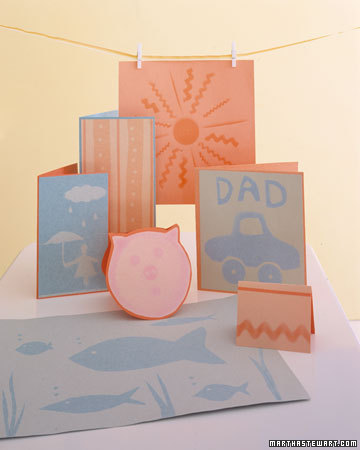 These sun prints are the perfect craft for summer since they require sunlight and some time to let the print set in: http://www.marthastewart.com/273715/sun-prints
