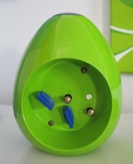 green and blue egg shaped Blessing alarm clock 