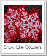 dollar store snowflake coasters
