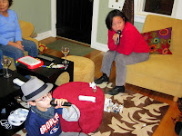 Kai and Maria singing karaoke