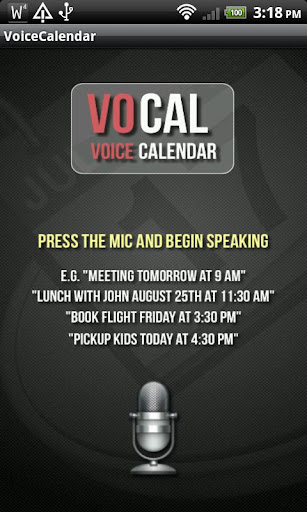 VoCal-Voice Calendar Scheduler