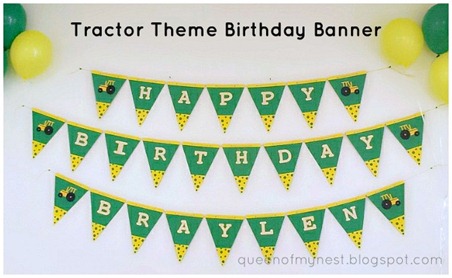 Tractor Theme Birthday Banner w title 1 Tractor Theme Birthday Banner w title 1