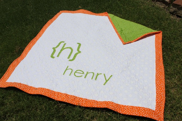 modern monogram quilt tutorial