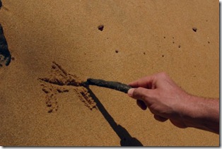writing-in-sand