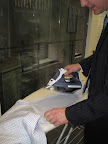 Use a sleeve press if you have one. Make sure the seams are lying flat.