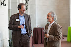 Joe Anzalone of New Resource Bank talks with Jeff Marcous of Dharma Merchant Services.
Photo by Eric Slomanson/slomophotos.com - Copyright 2010.