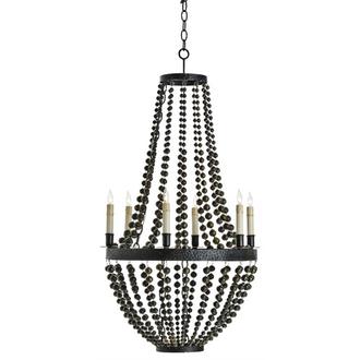 This iron and brass chandelier looks like an exotic treasure.  (shopgreige.com)