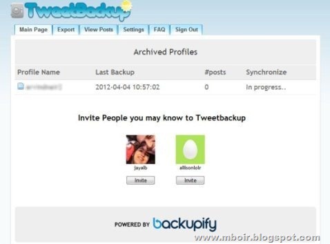 TweetBackup - mboir
