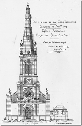 Le clocher imaginé par M. Fraboulet