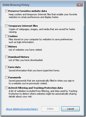 Delete Browsing History menu Delete-Browsing-History
