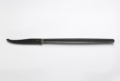 Knife | Origin:  Turkey | Period: 19th century  Ottoman period | Details:  Not Available | Type: Steel, brass, wood | Size: H: 22.1  W: 1.2   D: 1.0  cm | Museum Code: S1990.70 | Photograph and description taken from Freer and the Sackler (Smithsonian) Museums.