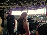 On the stage with Big Dave, one of Ozzy's staff.